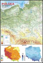 Polska - mapa hipsometryczna (skala 1:1 000 000)