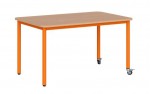 Stolik mobilny szkolno-przedszkolny, blat prostokątny 1200x700 mm (Nr 1, 2, 3) 